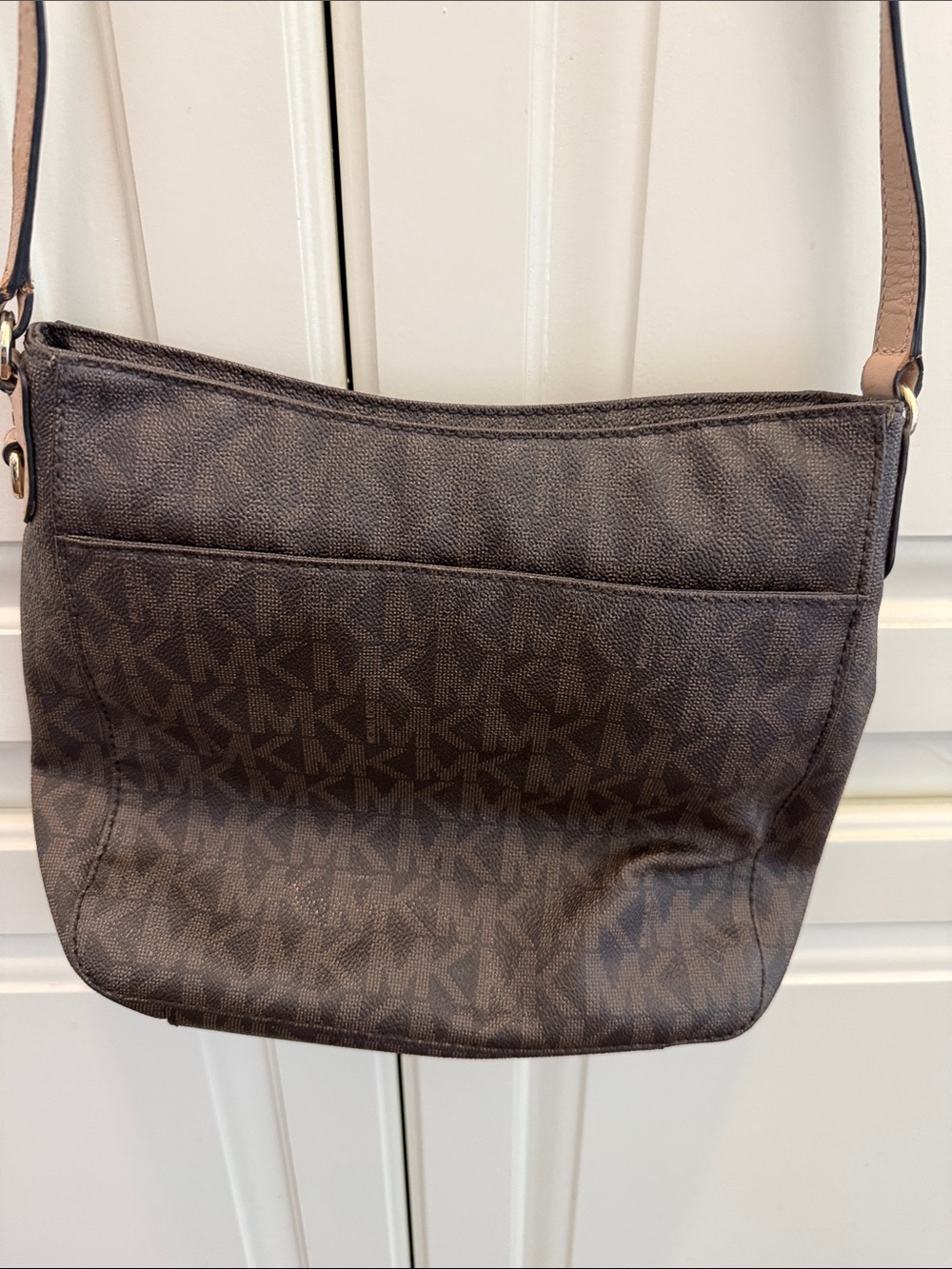 Michael Kors Dark Brown Signature Crossbody Bag